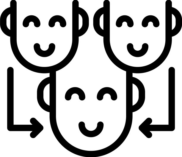 人们影响图标轮廓分享品牌图片下载