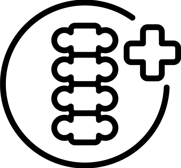 健康脊柱图标轮廓骨图片下载