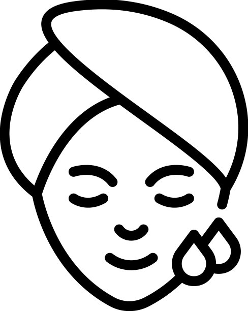 罗拉面部按摩图标轮廓女人图片下载