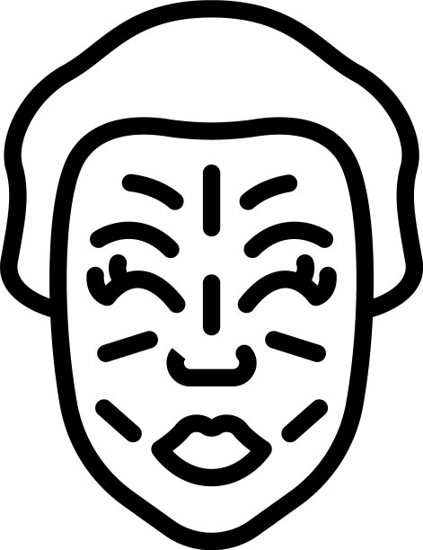 按摩皮肤护理图标轮廓面部图片下载