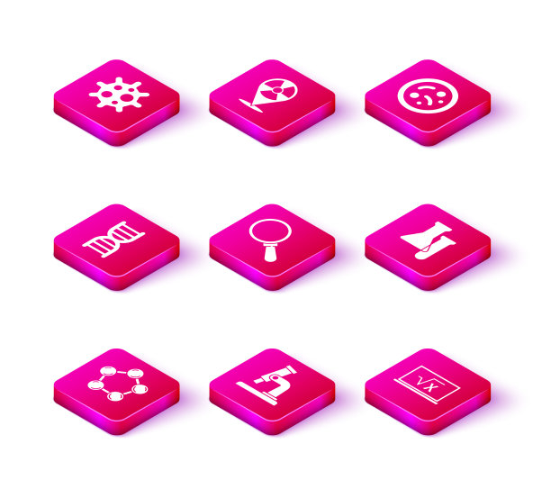 设置分子显微镜DNA符号放大图片下载