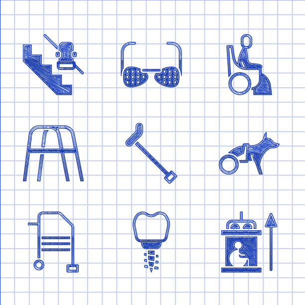 设置拐杖牙种植电梯图片下载