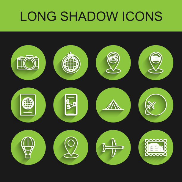 设置线热气球地图针照片相机图片下载