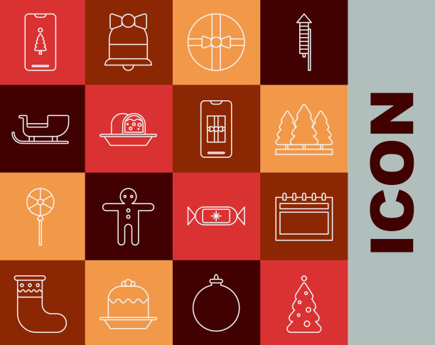 设置线圣诞树装饰日历图片下载