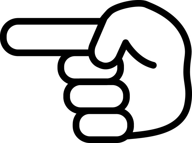 简单的指向标记插图(仅限一行)图片下载