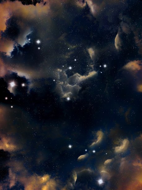 宇宙星云，太空中的气体。星系中恒星的诞生。图片下载