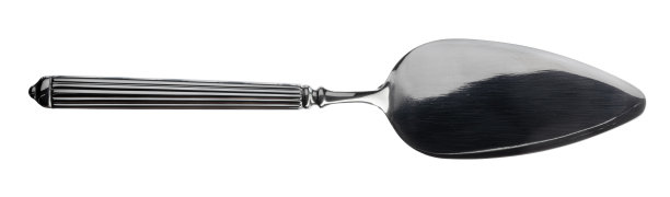 不锈钢饼铲孤立在白色上图片下载