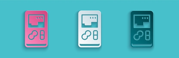 剪纸便携式视频游戏机的图标图片下载