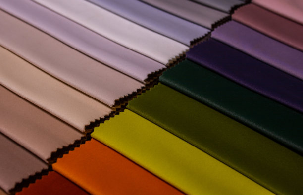 家具面料样品。多色织物纹理背景。丝绒。图片下载