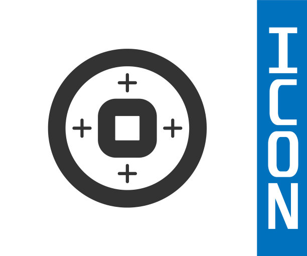 灰色人民币货币符号图标孤立上图片下载