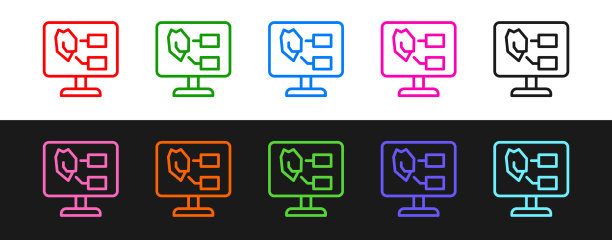 设置直线农业土壤测试和结果图标图片下载