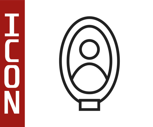 博物馆图标中的黑线画像图片下载