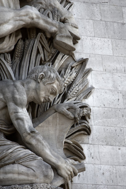 来自香榭丽舍大街的凯旋门，雕塑组图片下载