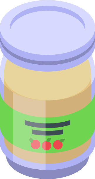 婴儿苹果泥图标等距水果食品图片下载