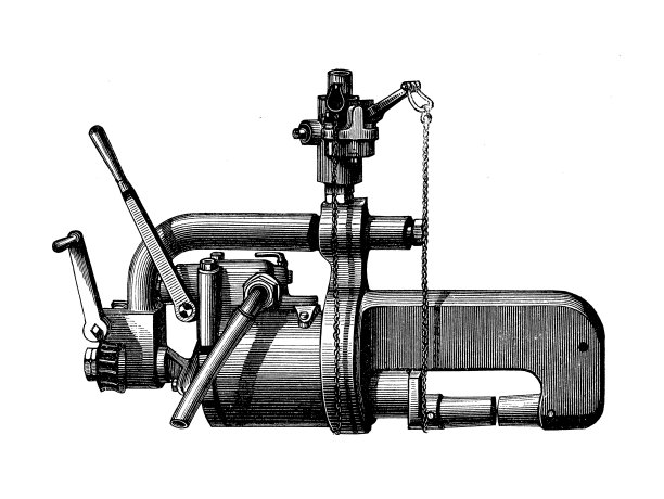 拉尔夫·哈特·特韦德尔发明的便携式液压铆接机极大地促进了锅炉的建造;桥梁和船舶;19世纪的雕刻图片下载