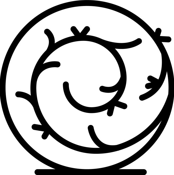 圆形风滚草图标轮廓沙漠球图片下载