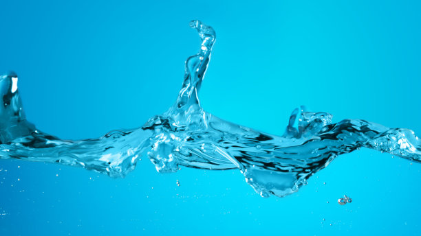 蓝色背景下的海浪图片下载