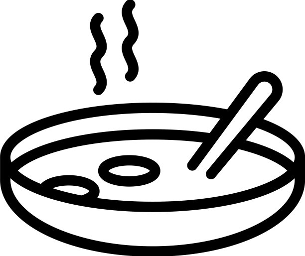 热汤图标轮廓食物碗图片下载