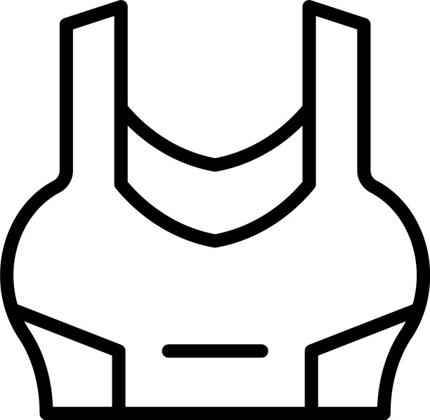 女性运动胸罩图标轮廓时尚健身房图片下载