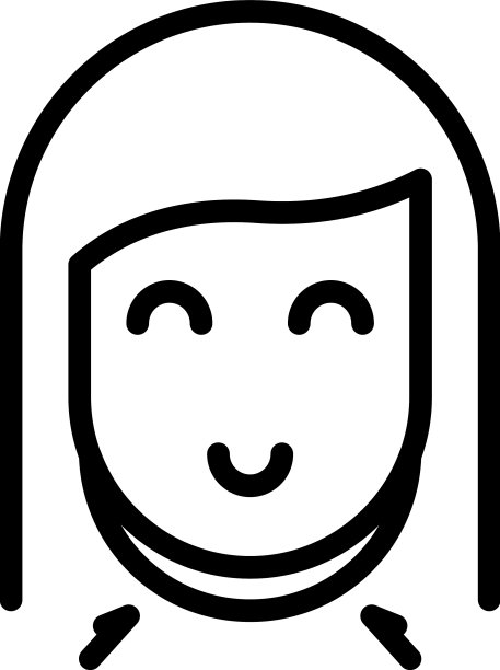 女性面部抽脂图标轮廓图片下载