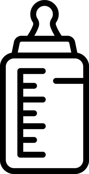 奶瓶图标轮廓婴儿玻璃图片下载