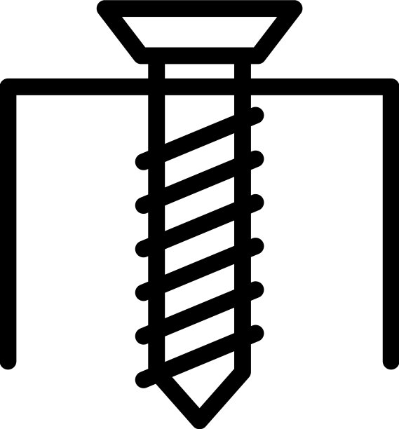 钢螺丝图标轮廓干墙图片下载