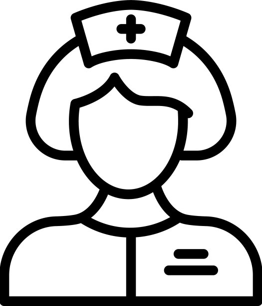 工作人员图标勾勒出诊所护理图片下载
