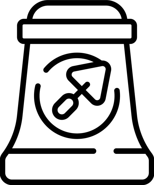 灰浆袋图标轮廓石墙图片下载