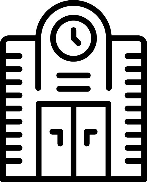 学校标志勾勒出教育建筑图片下载