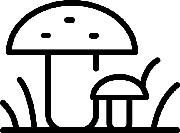 蘑菇生态旅游图标轮廓走图片下载