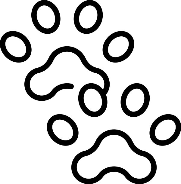 狗爪图标轮廓浴温泉图片下载