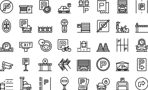 停车位图标设置公园轮廓图片下载
