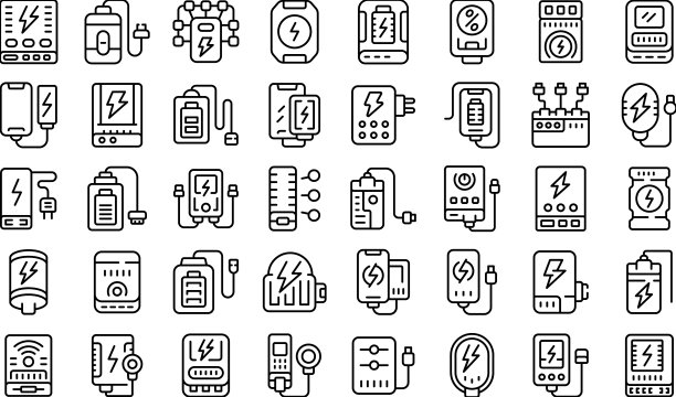 电源银行图标概述电池充电图片下载
