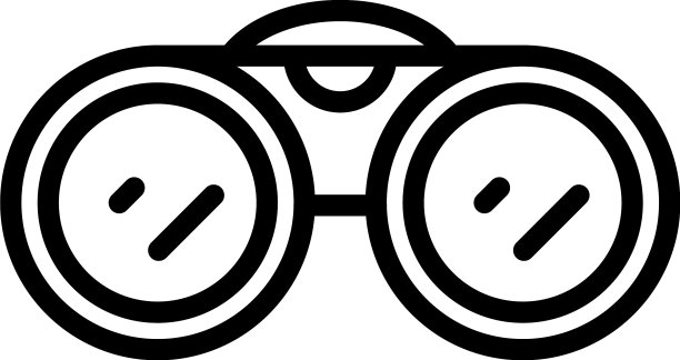 远足望远镜图标轮廓步行旅行图片下载