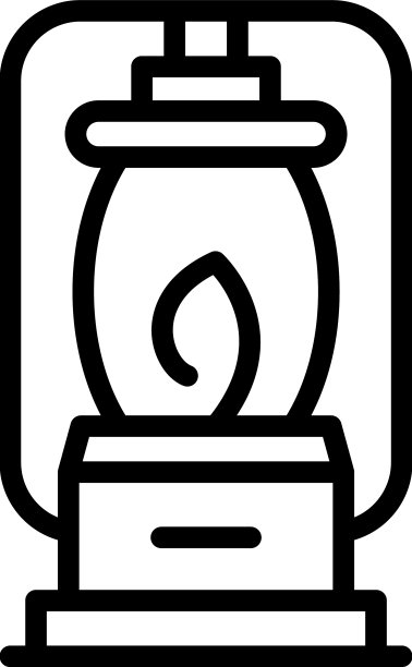 露营灯图标轮廓步行旅行图片下载