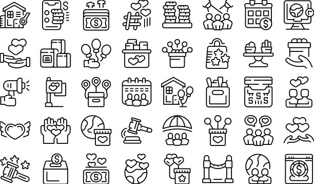 慈善活动图标设置大纲帮助图片下载