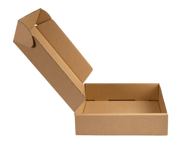 纸板盒在白色背景与剪切路径图片下载