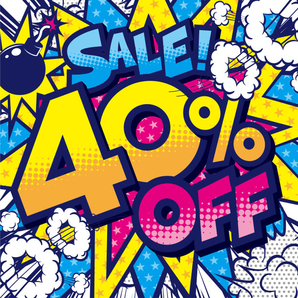 POP材料salerint 40%折扣图片下载