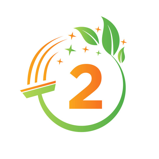 清洁服务，标志在信2。Clean House Sign, Fresh Clean Logo Template With 2 Letter Vector图片下载