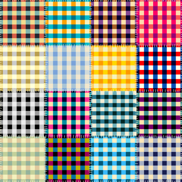 拼凑纺织图案。无缝绗缝设计背景。图片下载