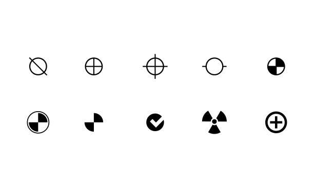 图标集合集各种危险的标志版本在简单的黑白风格。图片下载