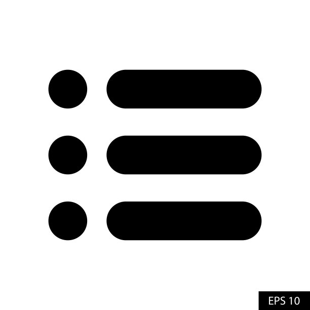 菜单，类别，或列表图标图标的大纲风格设计的网站设计，应用程序，UI，孤立在白色背景。EPS 10矢量插图。图片下载