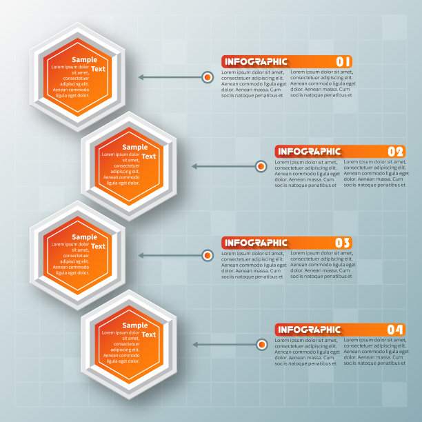 摘要三维纸信息图。业务模板。矢量插图图片下载
