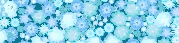 冬季景观俯视图。在寒冷的季节，自然多雪，霜冻。从高。白色和蓝色的雪堆。插图在卡通风格的平面设计。向量图片下载