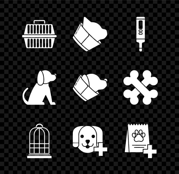 设置宠物携带箱兽医诊所标志图片下载