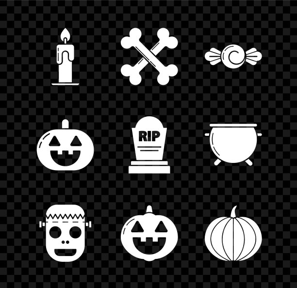 点燃蜡烛交叉骨头糖果僵尸图片下载