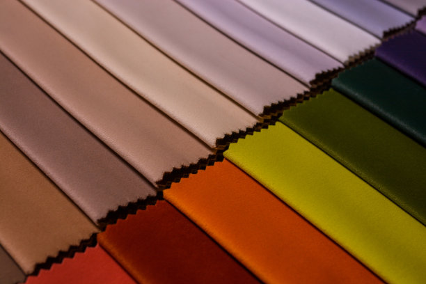 家具面料样品。多色织物纹理背景。丝绒。图片下载