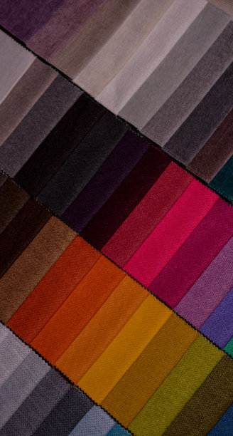家具面料样品。多色织物纹理背景。图片下载