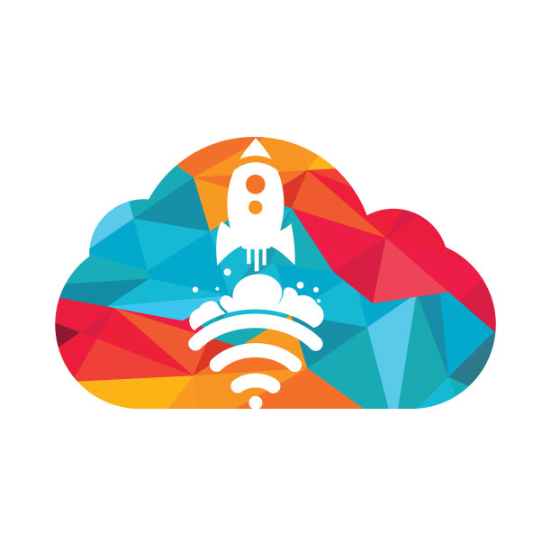 Wifi火箭矢量logo设计。图片下载