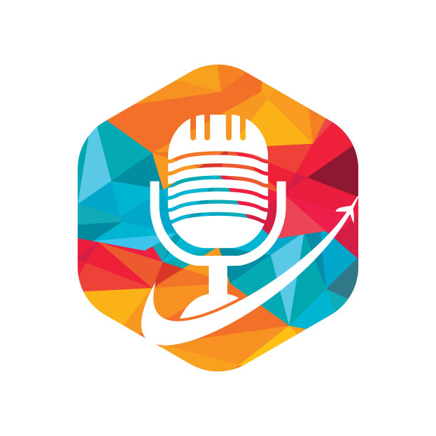 旅游播客矢量logo设计模板。图片下载